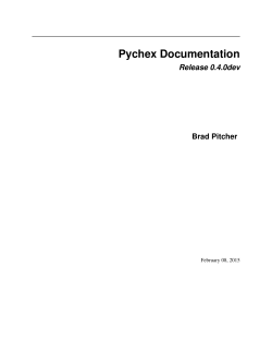 Pychex Documentation Release 0.4.0dev Brad