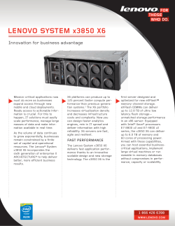 Lenovo System x3850 X6 - CNET Content Solutions