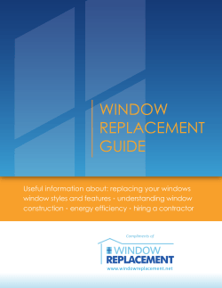 WINDOW REPLACEMENT GUIDE