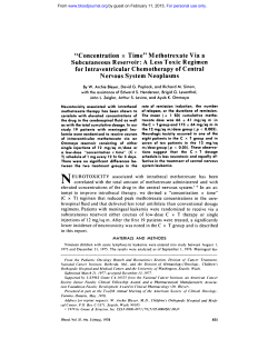 “Concentration x Time” Methotrexate Via a
