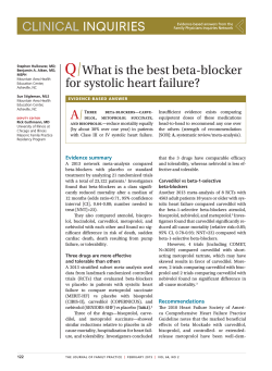 What is the best beta-blocker for systolic heart failure?