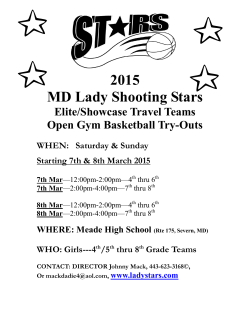 2015 MD Lady Shooting Stars Elite/Showcase