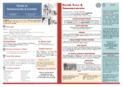 Bulletin - Parish of Newtownards and Comber