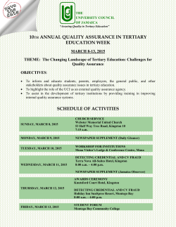 10th annual quality assurance in tertiary education week schedule