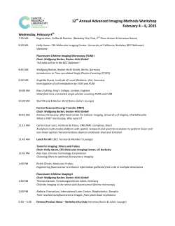 AIM2015 Agenda - Cancer Research Laboratory
