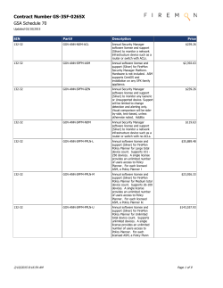 FIREMON LLC Pricelist for GS-35F