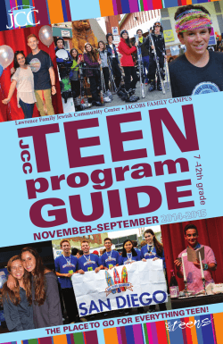 Teen Program Guide - Lawrence Family JCC