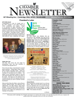 January edition - Cambridge Area Chamber of Commerce