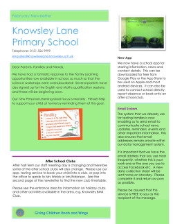 February Newsletter - Knowsley Lane Primary School
