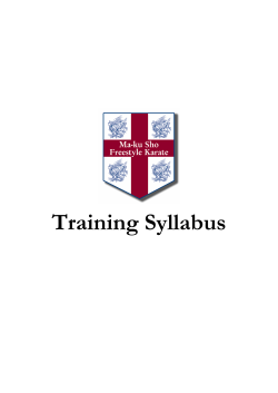 Training Syllabus - Ma-ku Sho Freestyle Karate