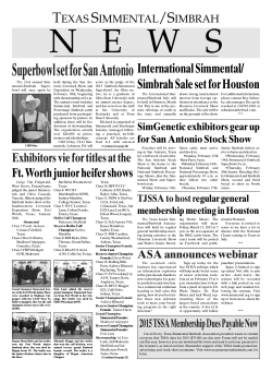 View our February Newsletter - Texas Simmental and Simbrah