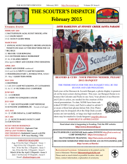 February - Hamilton-Wentworth Area Scouting