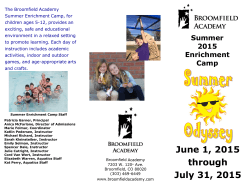 Summer Camp - Broomfield Academy
