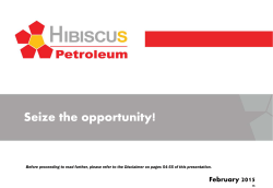 Creating Value - Hibiscus Petroleum