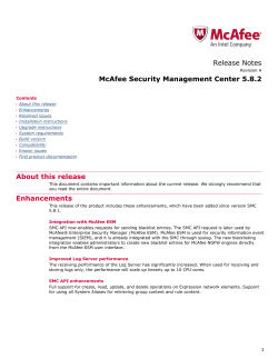 McAfee Security Management Center Release Notes