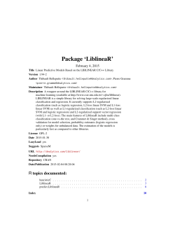 Package `LiblineaR`