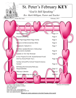 St. Peter`s February KEY