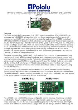 MinIMU-9 v3 Gyro, Accelerometer, and Compass (L3GD20H