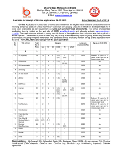 to view the Recruitment Notice for various posts of Critical Technical