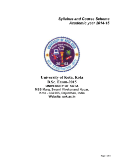Physics - University of Kota