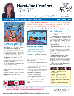FEBRUARY Newsletter - Haroldine Gearhart