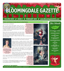 Current Gazette - Bloomingdale Homeowners Association