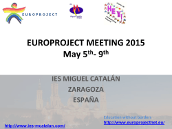 EUROPROJECT MEETING 2015 May 5th