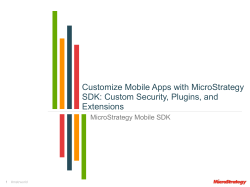 Customize Mobile Apps with MicroStrategy SDK Custom Security