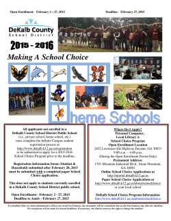 Theme School Brochure - DeKalb County Schools