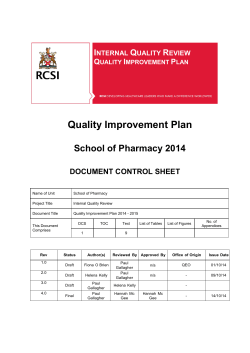 Quality Improvement Plan