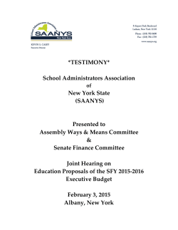 (SAANYS) Present - School Administrators Association of New York