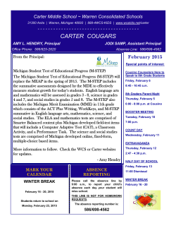 CARTER COUGARS - Warren Consolidated Schools