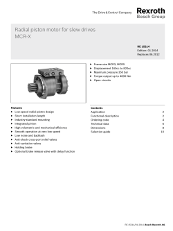 Radial piston motor for slew drives MCR-X
