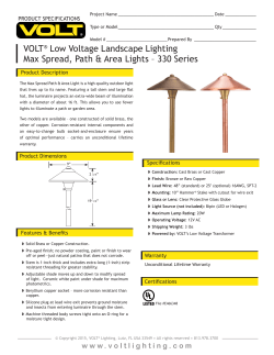 VOLT® Low Voltage Landscape Lighting Max Spread, Path & Area