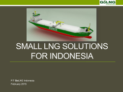 SMALL LNG SOLUTIONS FOR INDONESIA