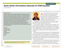 Alaska Airline`s Kris Kutchera Advocates for STEM Education
