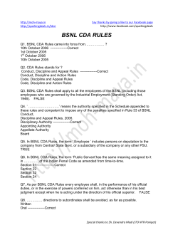 BSNL CDA RULES - Moh-Maya