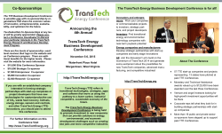 Conference Brochure - TransTech Energy Conference