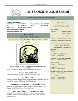 Bulletin - St. Francis of Assisi