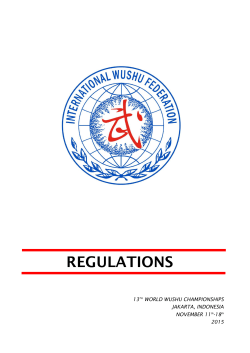 REGULATIONS - International Wushu Federation