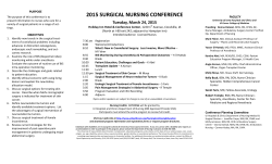 2015 surgical nursing conference - University of Iowa Hospitals and