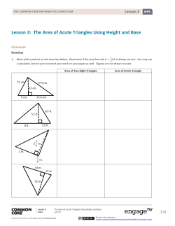 Lesson 3: The Area of Acute Triangles Using Height