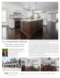 the brochure - 221 Longwood Avenue, Chatham, New