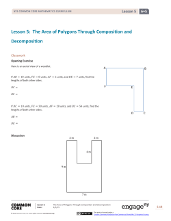 Lesson 5: The Area of Polygons Through Composition