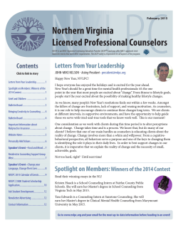 Bulletin Board - Northern Virginia Licensed Professional Counselors