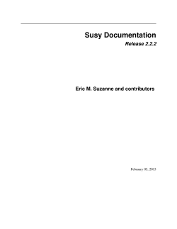 Susy Documentation