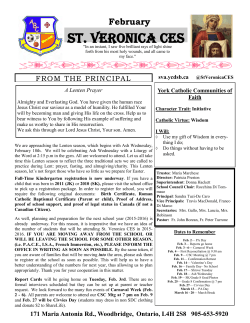 February 2015 - St. Veronica CES