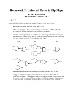 Homework 2: Universal Gates & Flip Flops