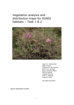 Vegetation analysis and distribution maps for EUNIS habitats
