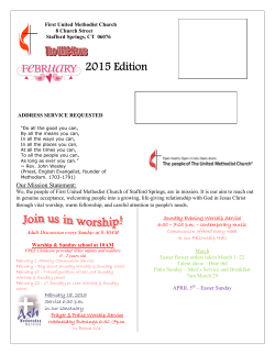 February Newsletter - First United Methodist Church of Stafford